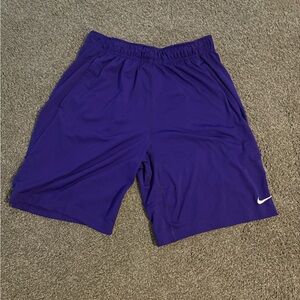 Nike Men's Deep Purple Athletic Training Shorts with Pockets